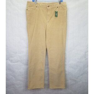 LL Bean Corduroy Pants Women's 16 Favorite Fit Casco Cords Twig Straight Leg NEW